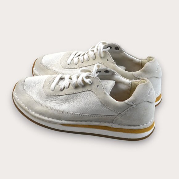Clarks White Sneakers | Size 8.5 New - Picture 4 of 7